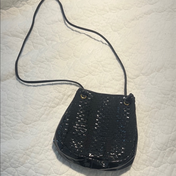 Sharif Handbags - Sharif Elegant Black Sequin Crossbody Bucket Bag